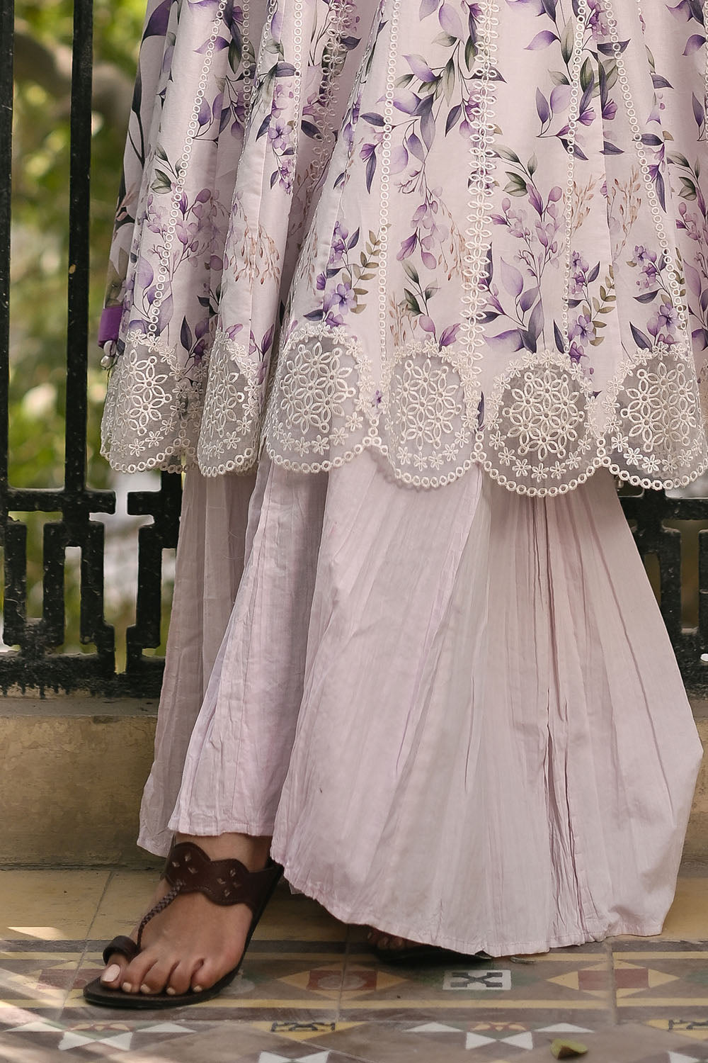 2 Piece - Emboidered Zari Lawn Suit