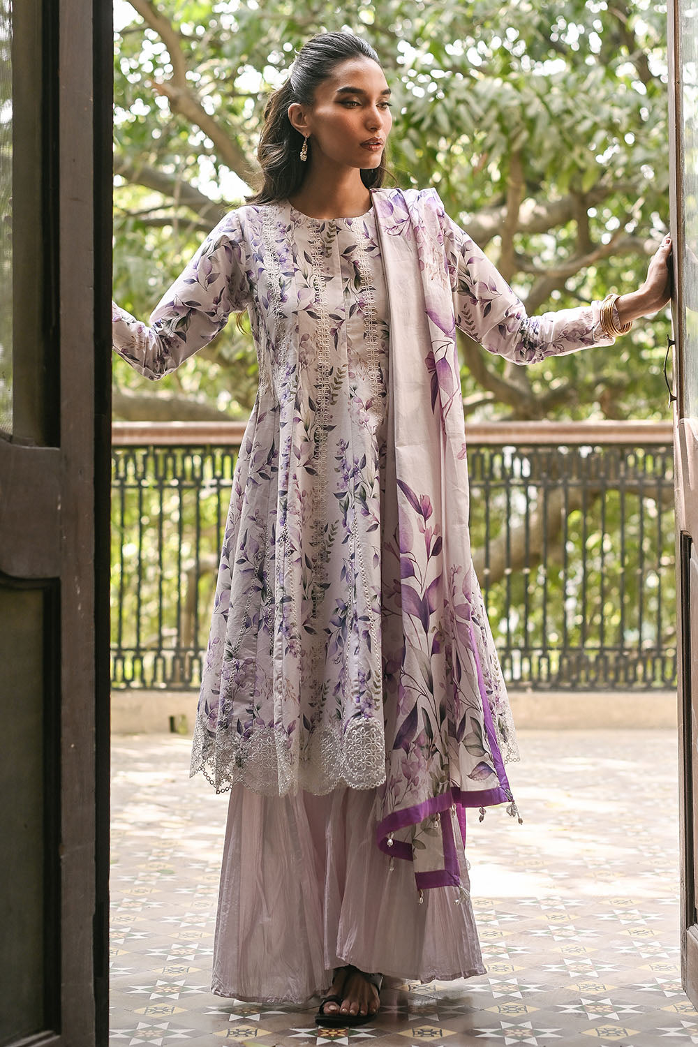 2 Piece - Emboidered Zari Lawn Suit