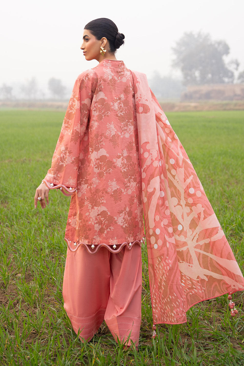 3 Piece Embroidered Printed Lawn Suit with Lawn Dupatta