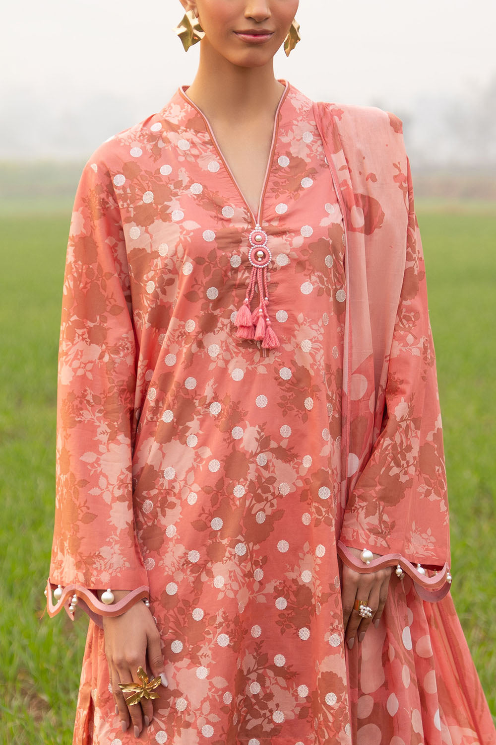 3 Piece Embroidered Printed Lawn Suit with Lawn Dupatta