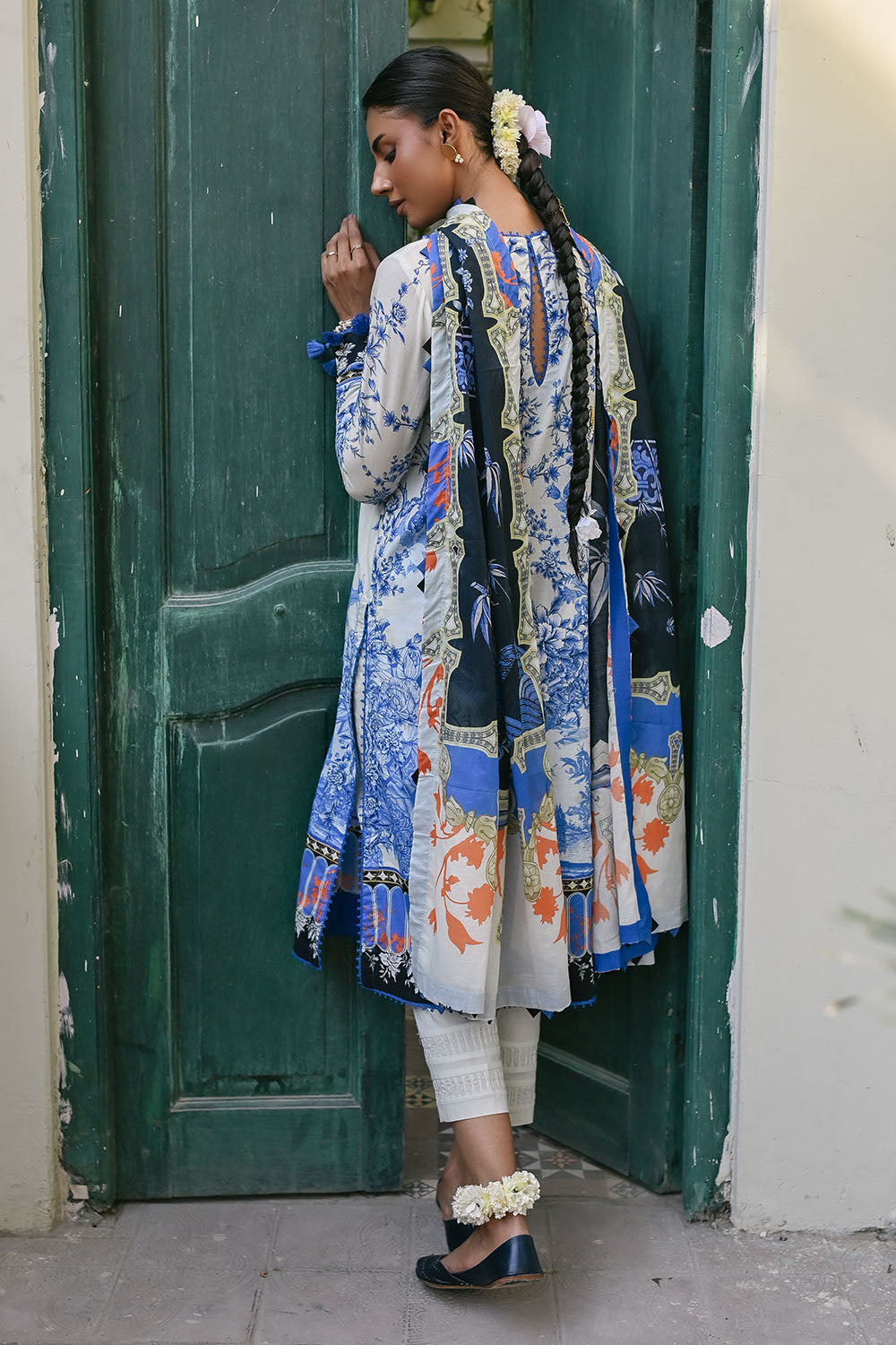 3 Piece Printed Lawn Suit With Embroidered Neckline