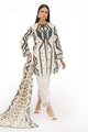 3 Piece Embroidered Printed Lawn Suit With Printed Lawn Dupatta And Dyed Trouser