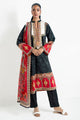 3 Piece Printed Lawn Suit With Embroidered Organza Lace & Bunches
