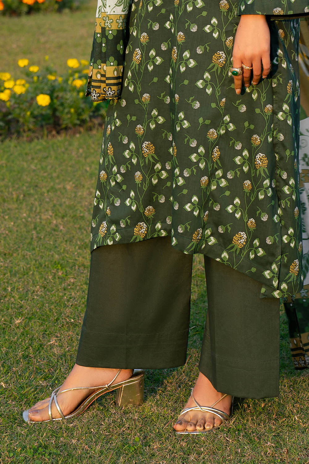3 Piece Printed Lawn Suit With Embroidered Neckline