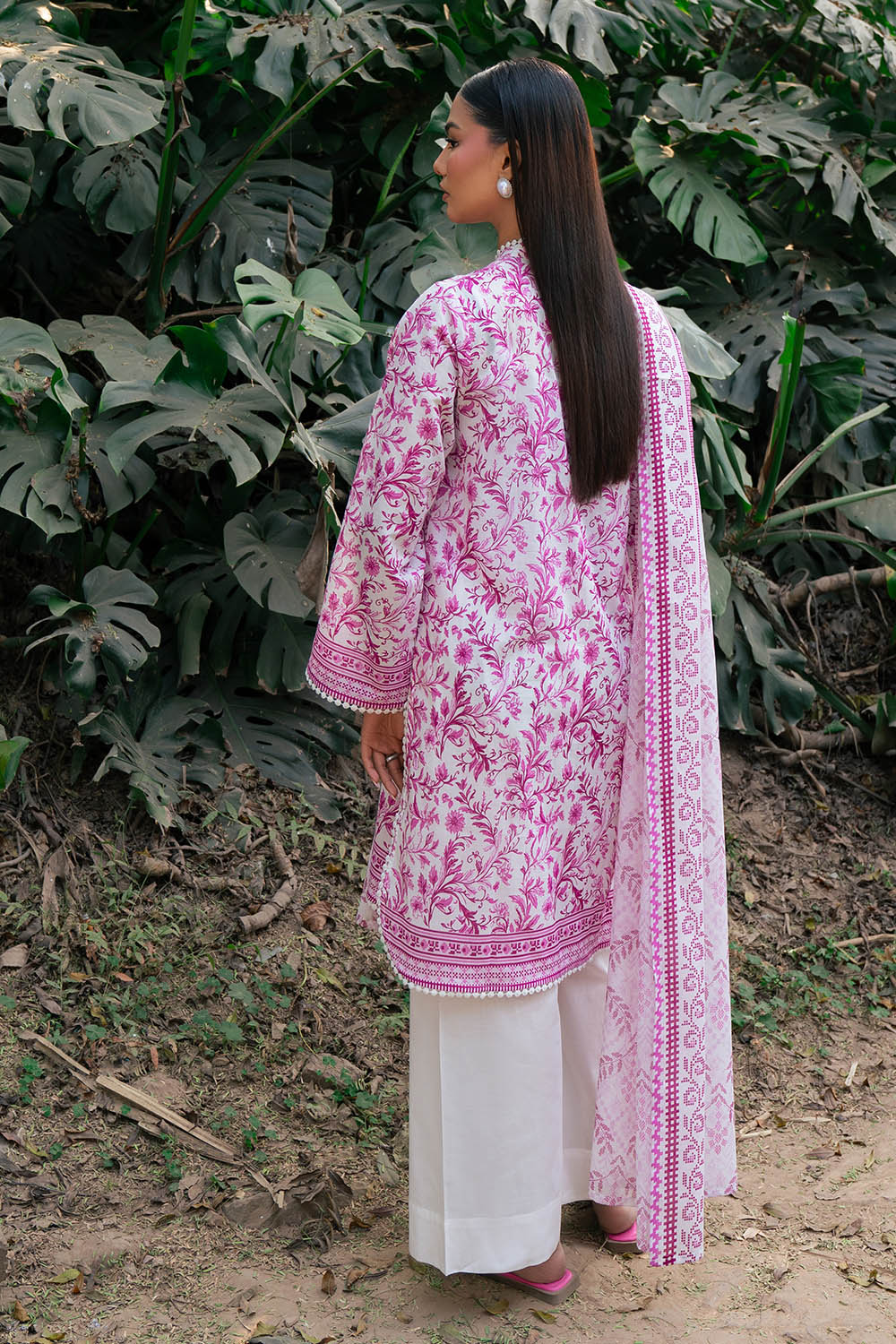 3 Piece Printed Lawn Suit With Embroidered Neckline