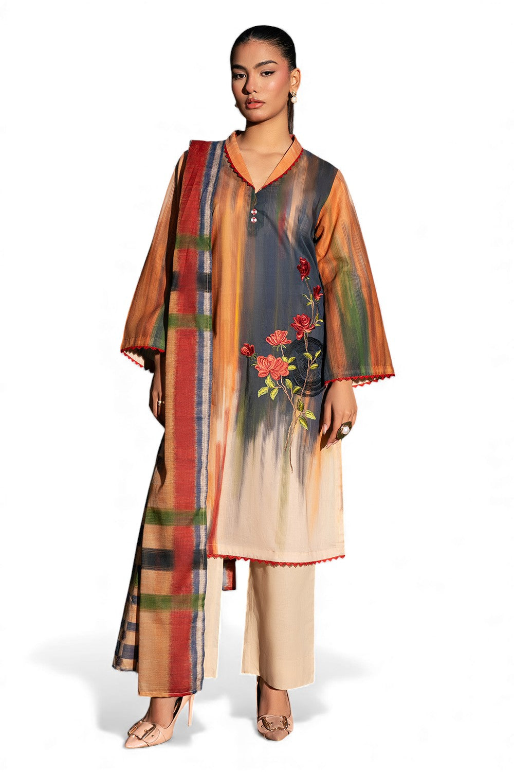 3 Piece Embroidered Printed Lawn Suit
