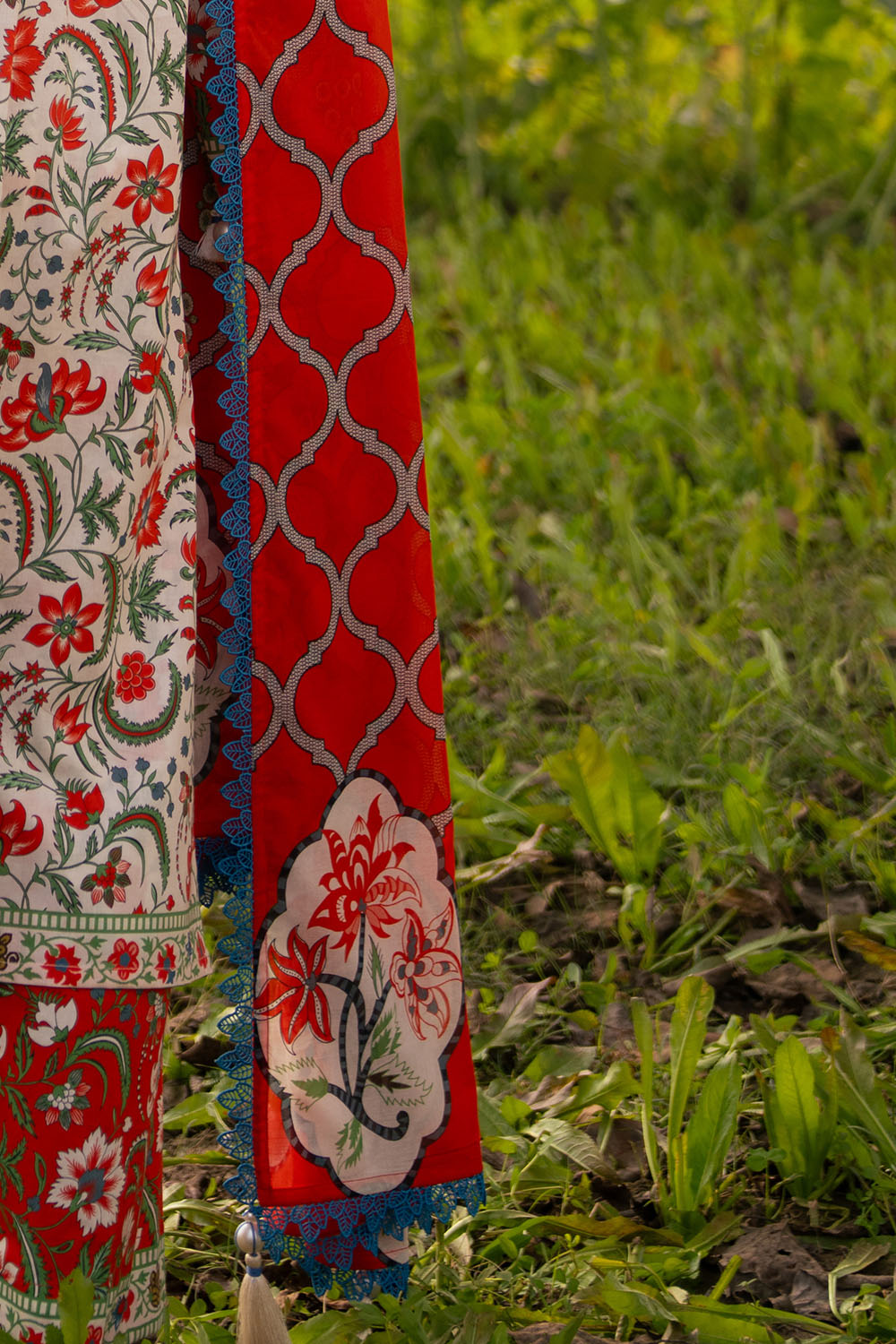 3 Piece Embroidered Printed Lawn Suit with Printed Trouser