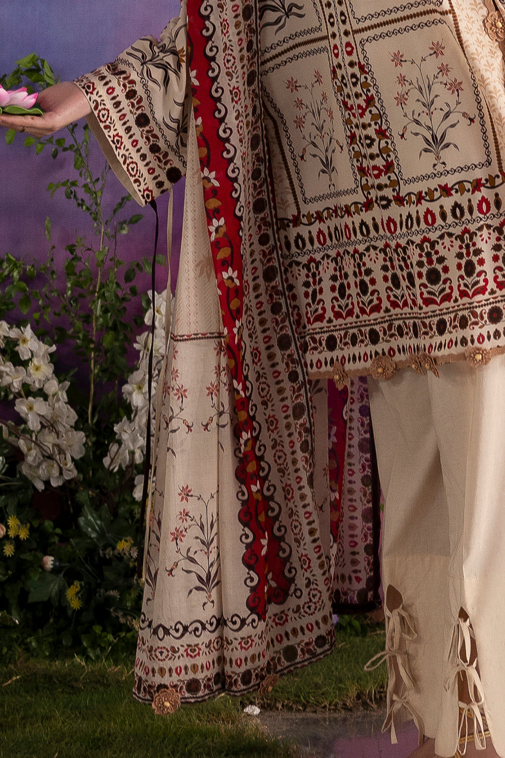 3 Piece Printed Cotton Suit with Printed Lawn Dupatta