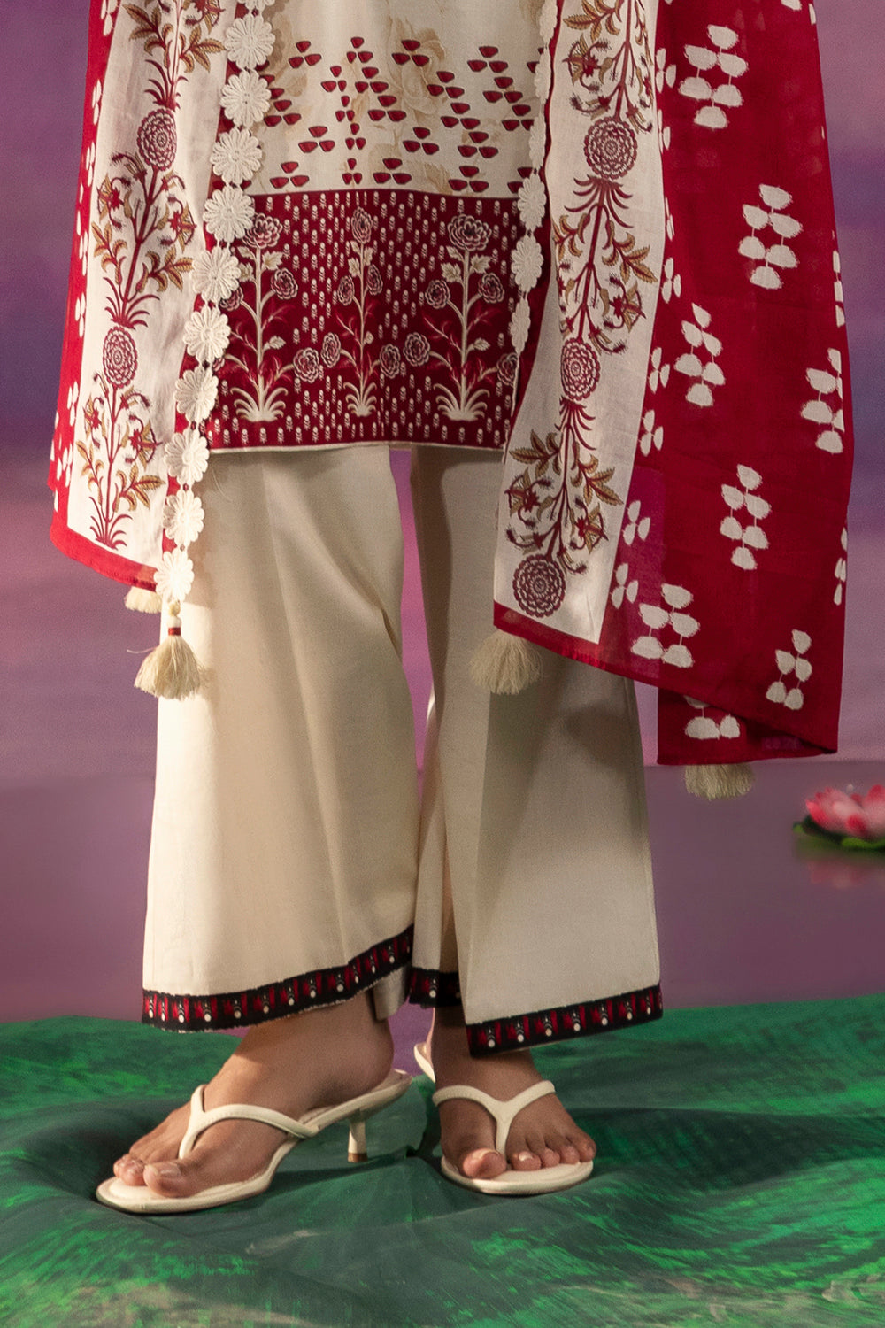 3 Piece Printed Cotton Suit with Printed Lawn Dupatta