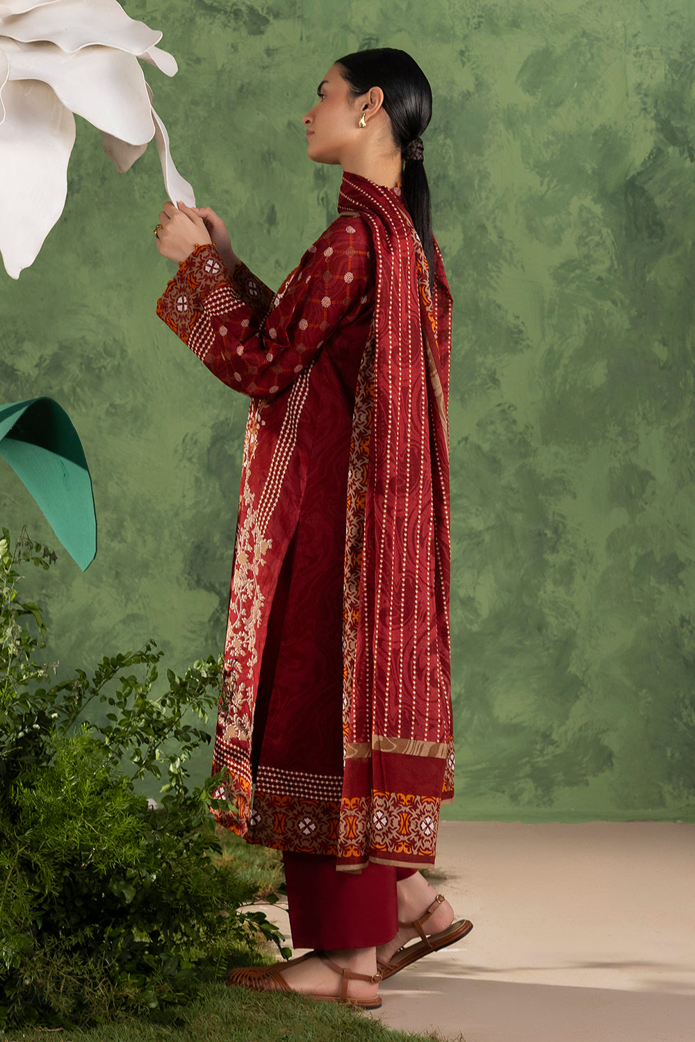 3 Piece Printed Cotton Suit with Printed Lawn Dupatta