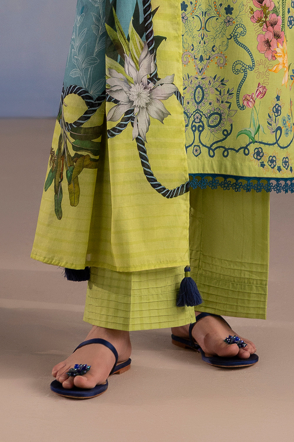 3 Piece Printed Cotton Suit with Printed Lawn Dupatta