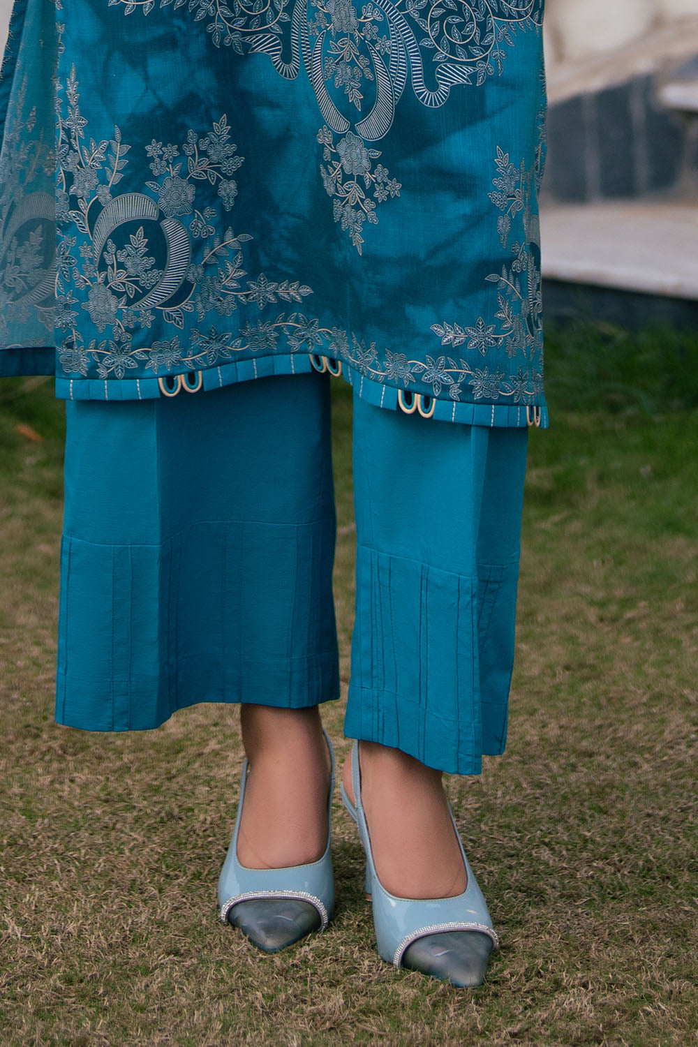 Solid Cotton Straight Pants