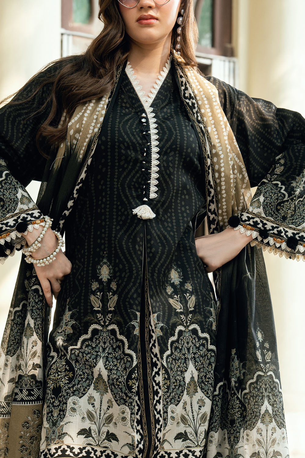 3 Piece Printed Cross Hatch Suit