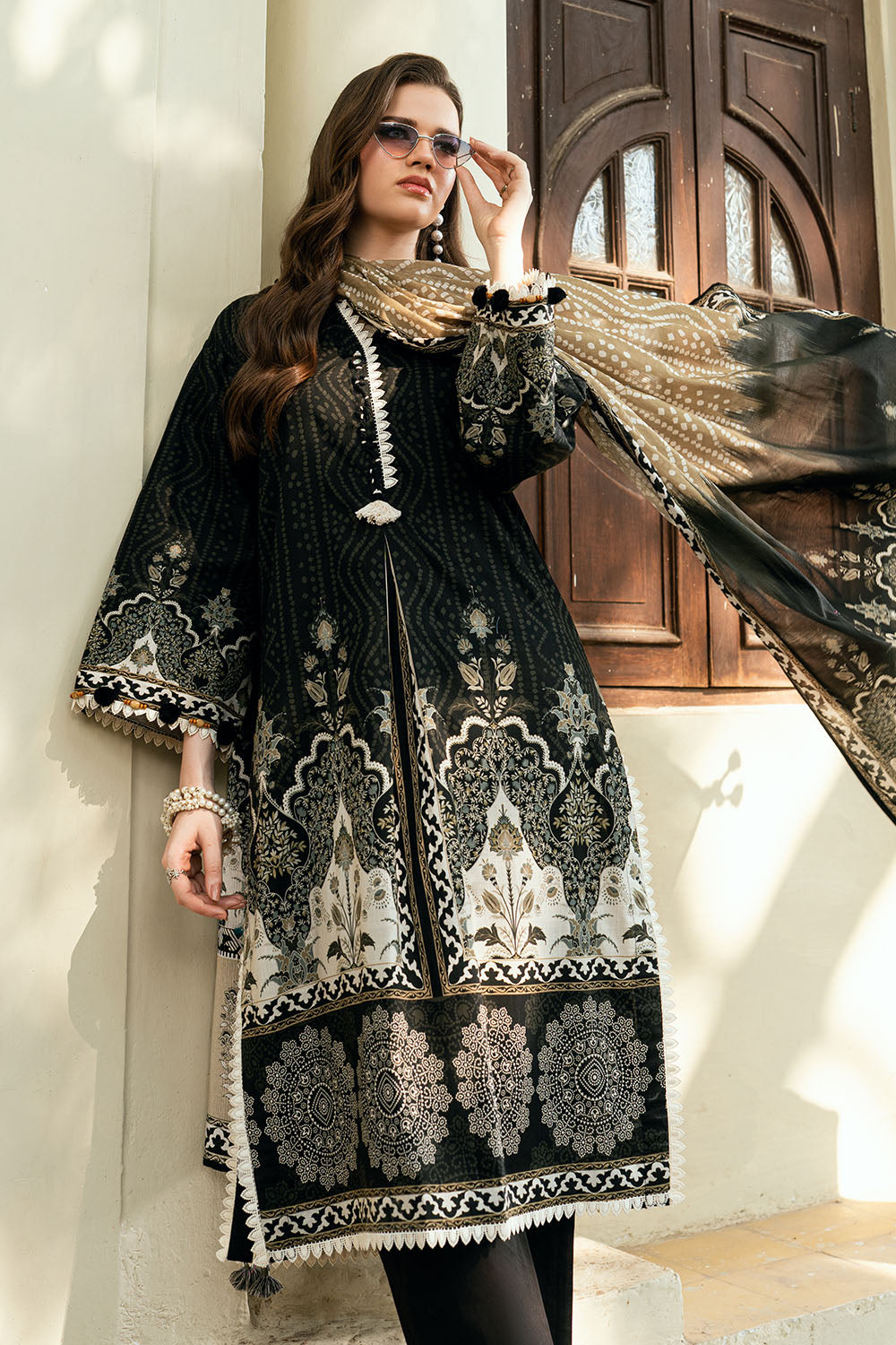 3 Piece Printed Cross Hatch Suit