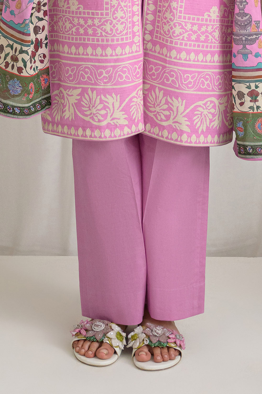 3 Piece Printed Dobby Suit with Printed Lawn Dupatta and Dyed Trouser
