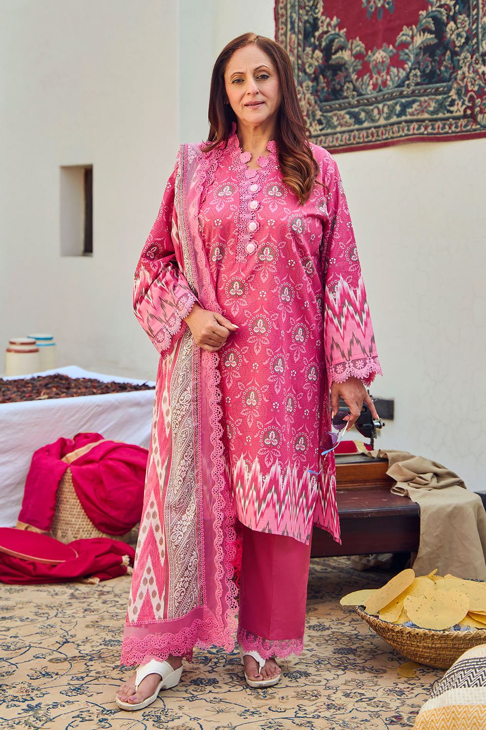 3 Piece Printed Lawn Suit With Dupatta