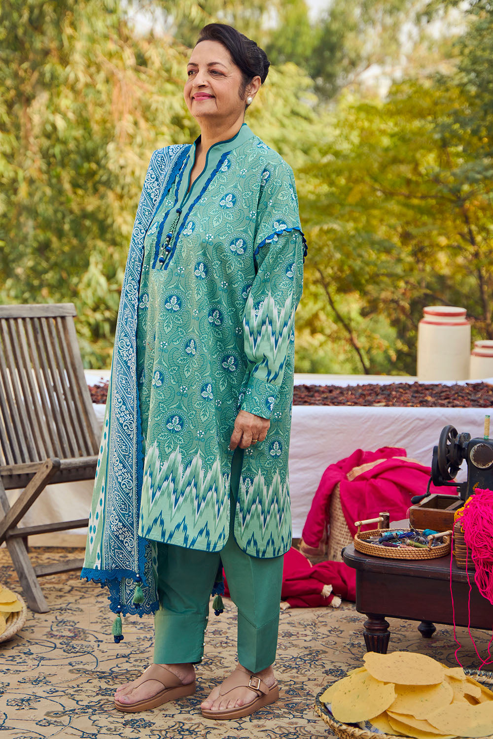 3 Piece Printed Lawn Suit with Dupatta