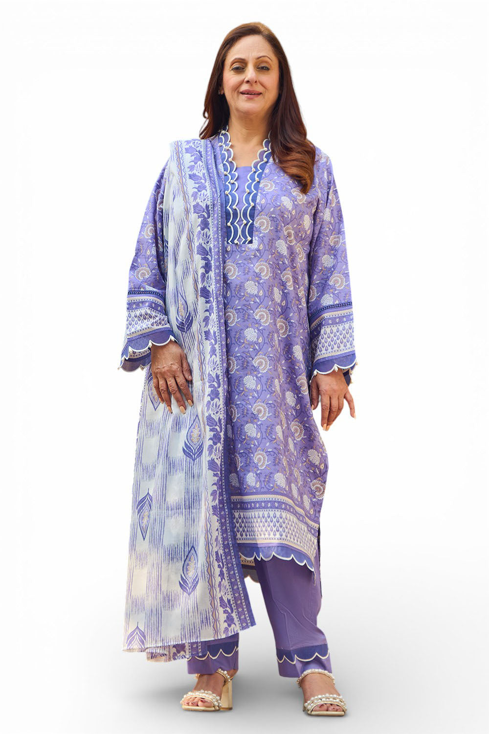 3 Piece Printed Lawn Suit With Dupatta