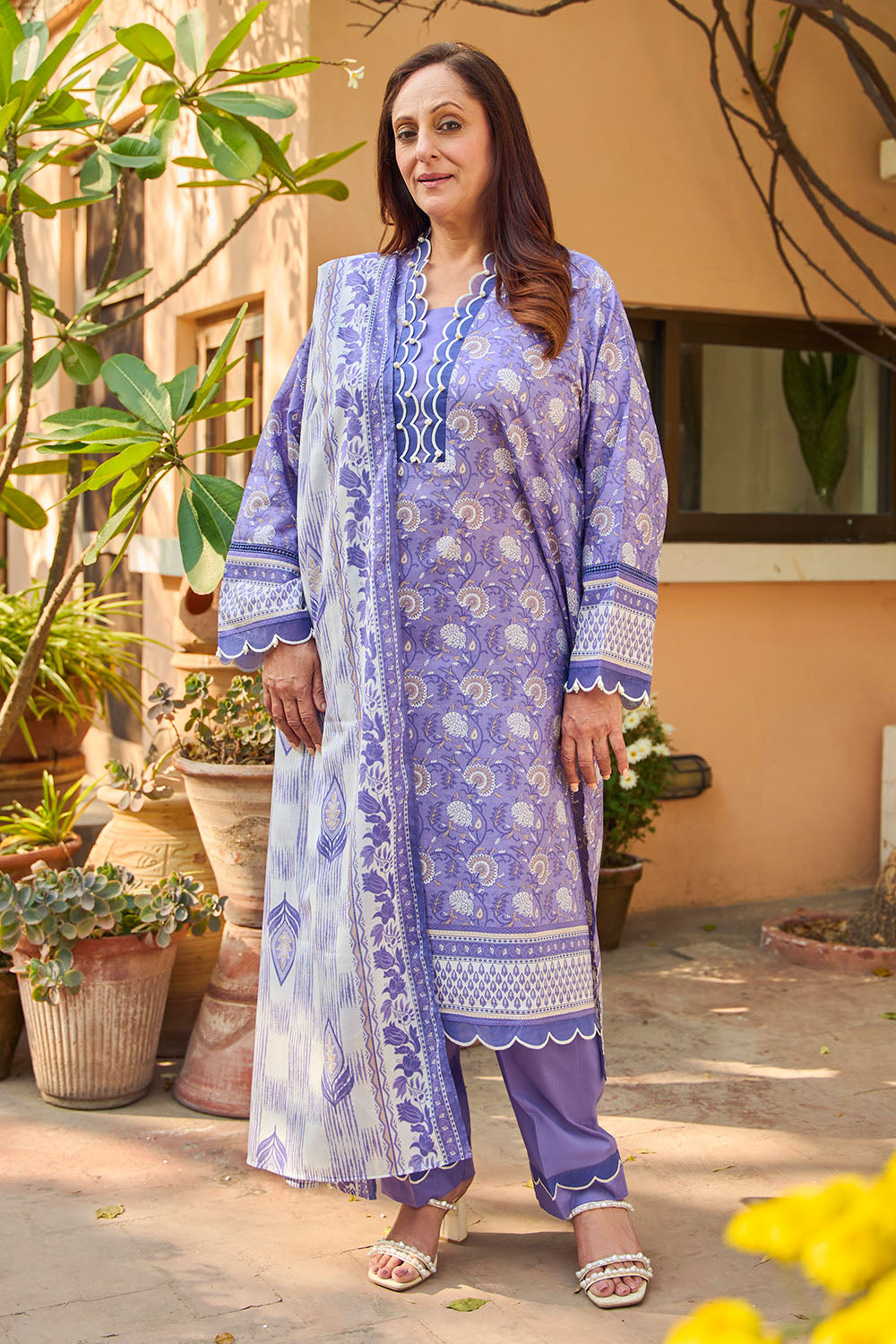 3 Piece Printed Lawn Suit With Dupatta