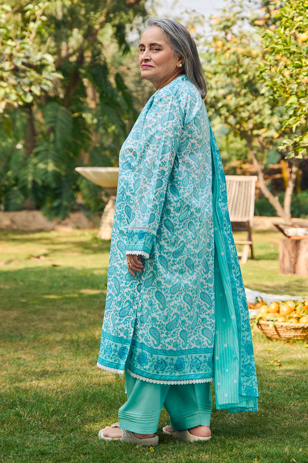3 Piece Printed Lawn Suit with Dupatta