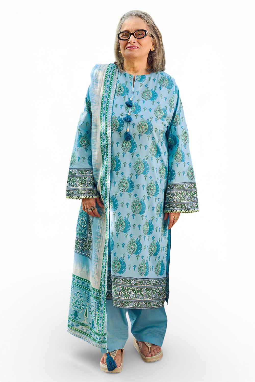 3 Piece Printed Lawn Suit With Dupatta