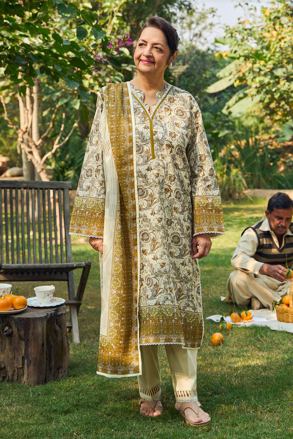 3 Piece Printed Lawn Suit With Dupatta