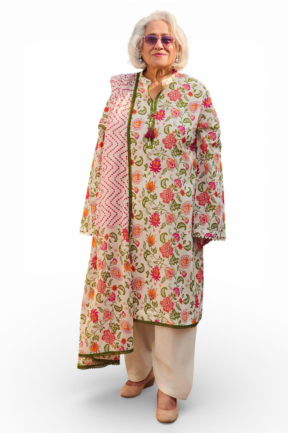 3 Piece Printed Lawn Suit With Dupatta