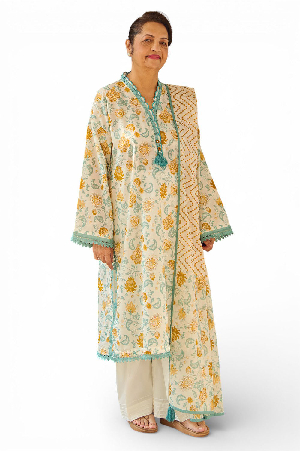 3 Piece Printed Lawn Suit with Dupatta