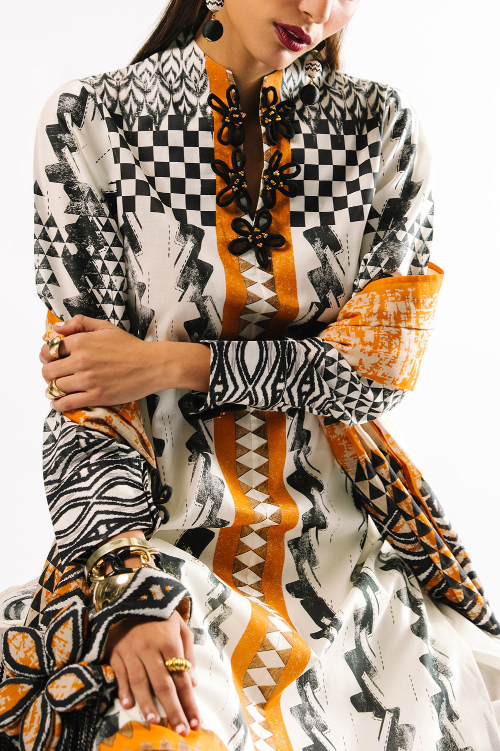 3 Piece Printed Lawn Suit With Dupatta