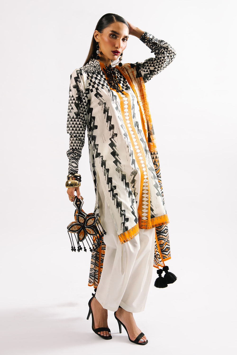 3 Piece Printed Lawn Suit With Dupatta