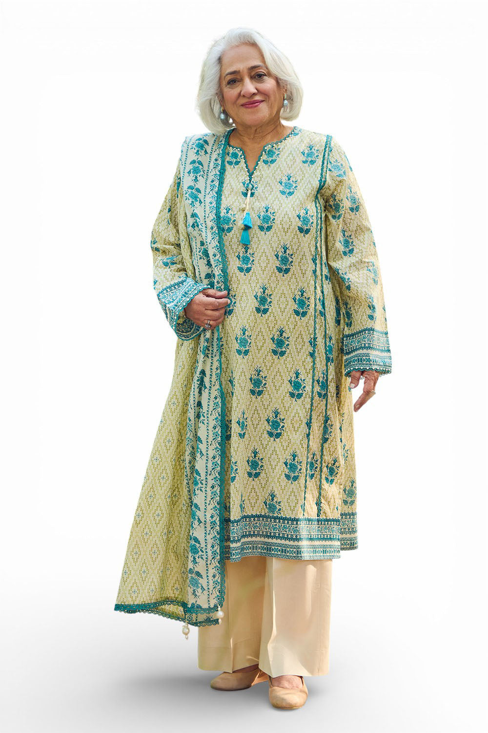 3 Piece Printed Lawn Suit With Dupatta