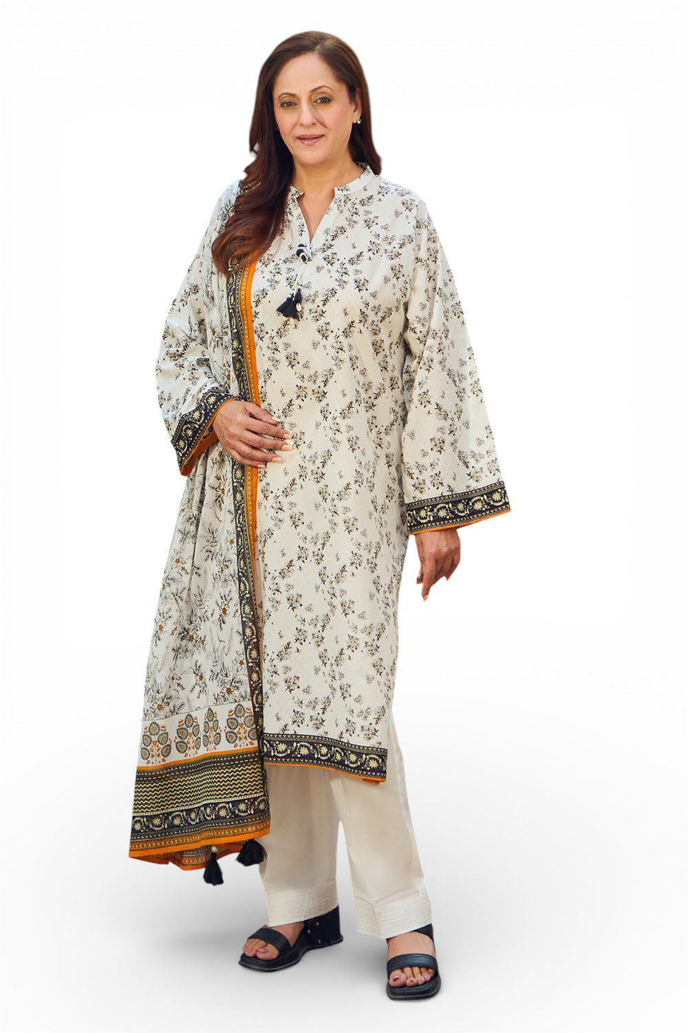 3 Piece Printed Lawn Suit with Dupatta