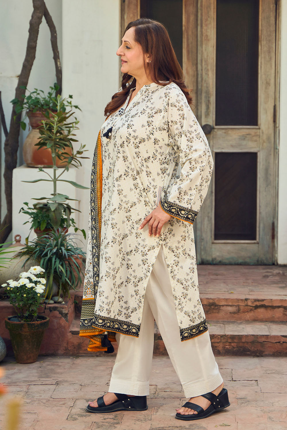 3 Piece Printed Lawn Suit with Dupatta