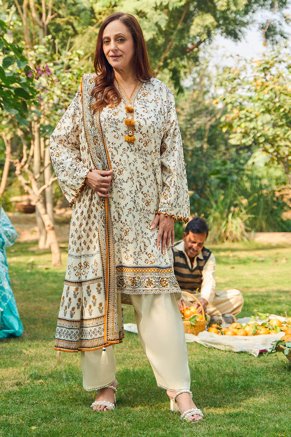 3 Piece Printed Lawn Suit with Dupatta