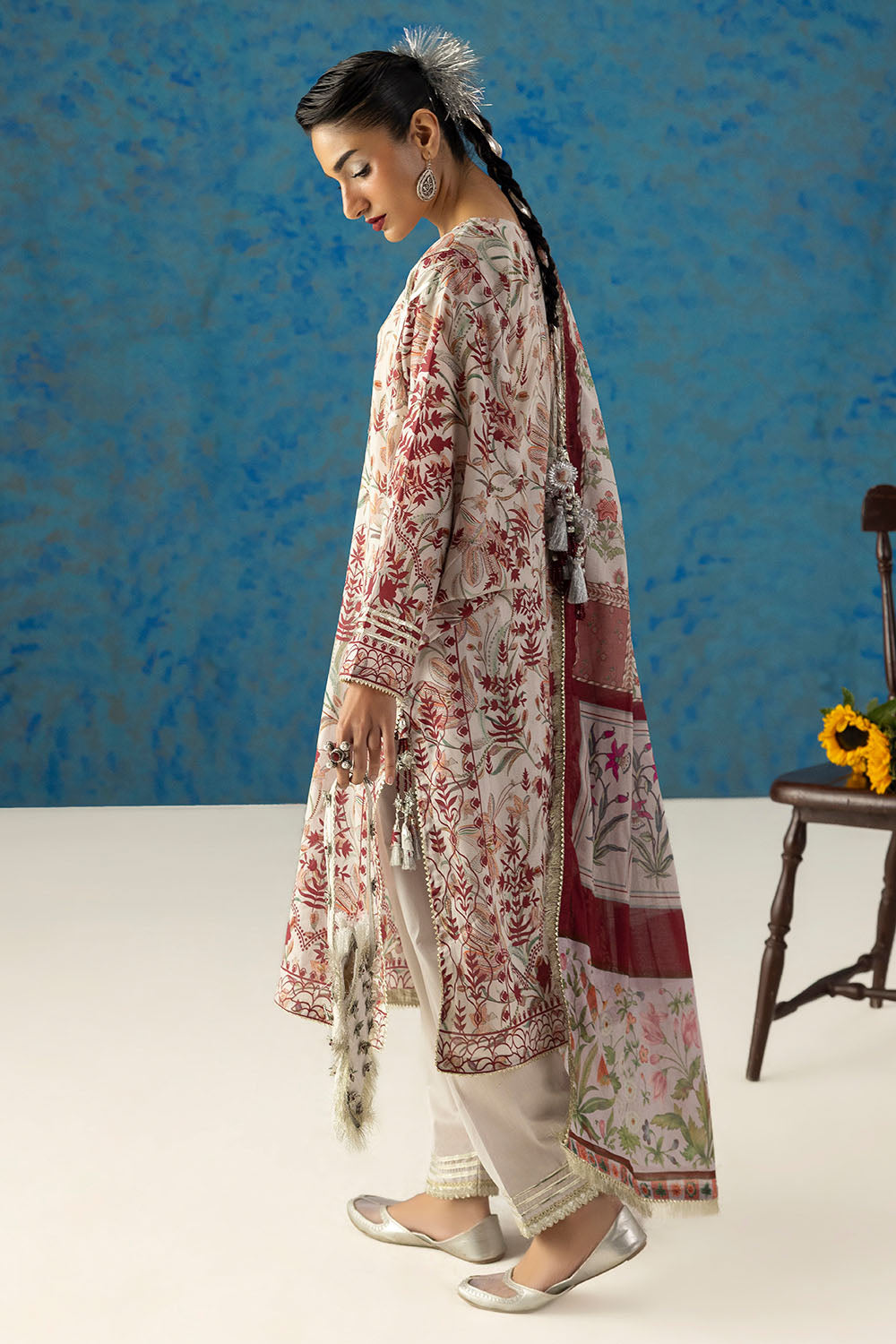 3 Piece Printed Lawn Suit with Dupatta