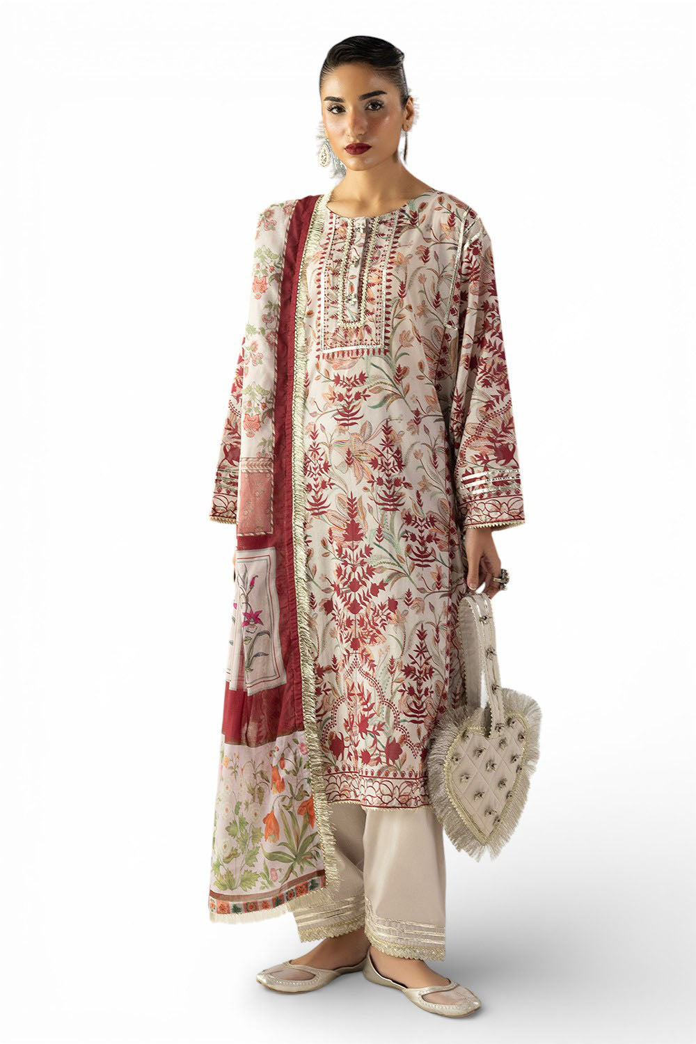 3 Piece Printed Lawn Suit with Dupatta