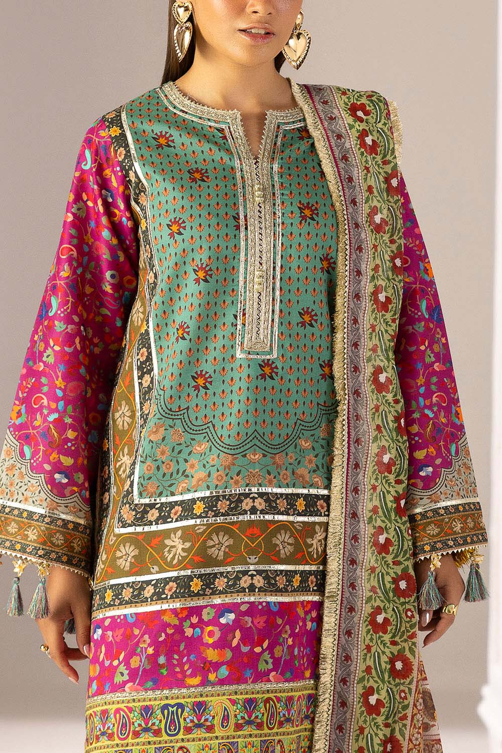 3 Piece Printed Lawn Suit With Dupatta