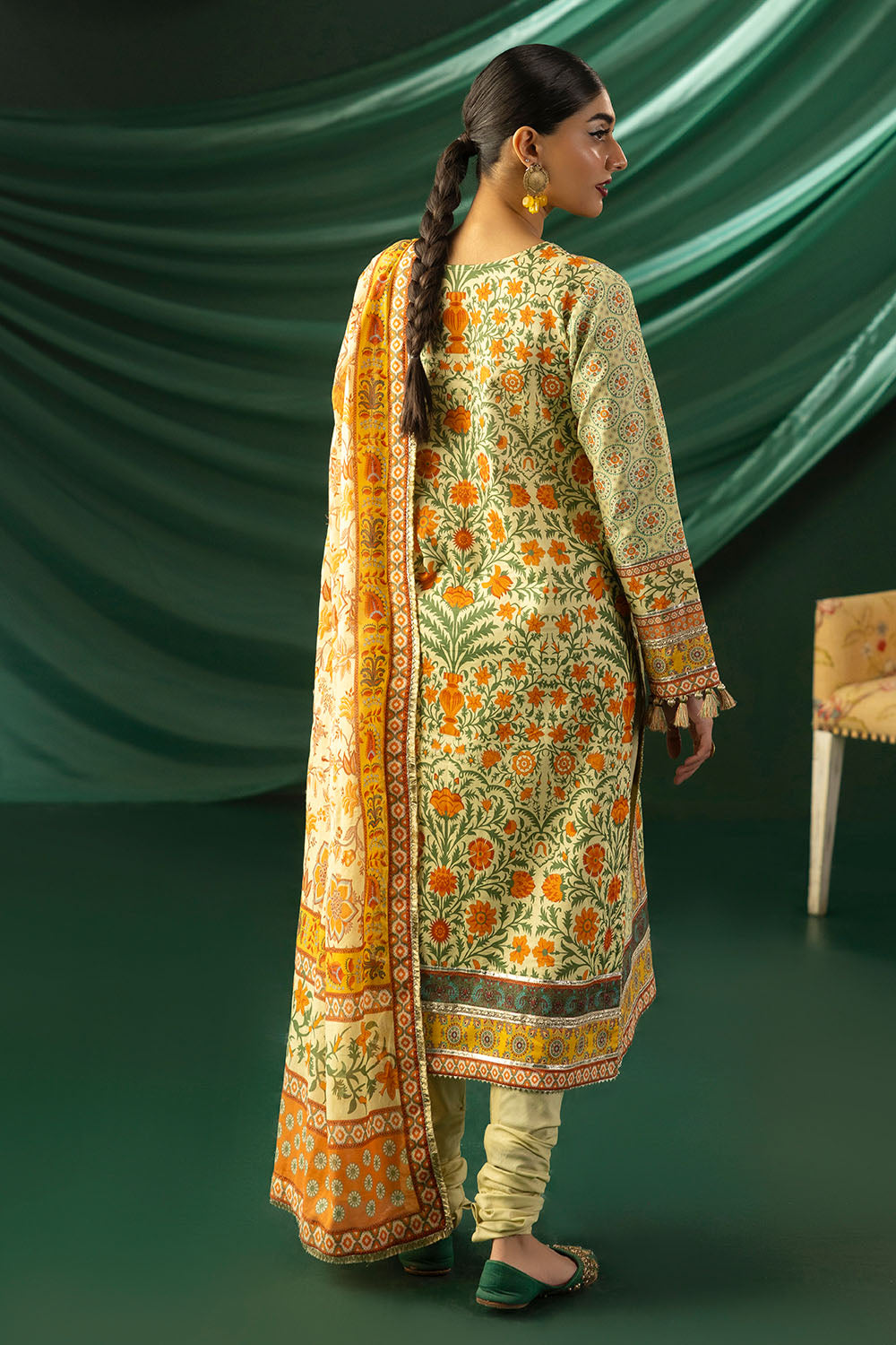 3 Piece Printed Lawn Suit with Dupatta
