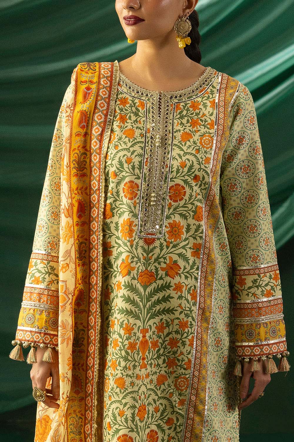 3 Piece Printed Lawn Suit with Dupatta