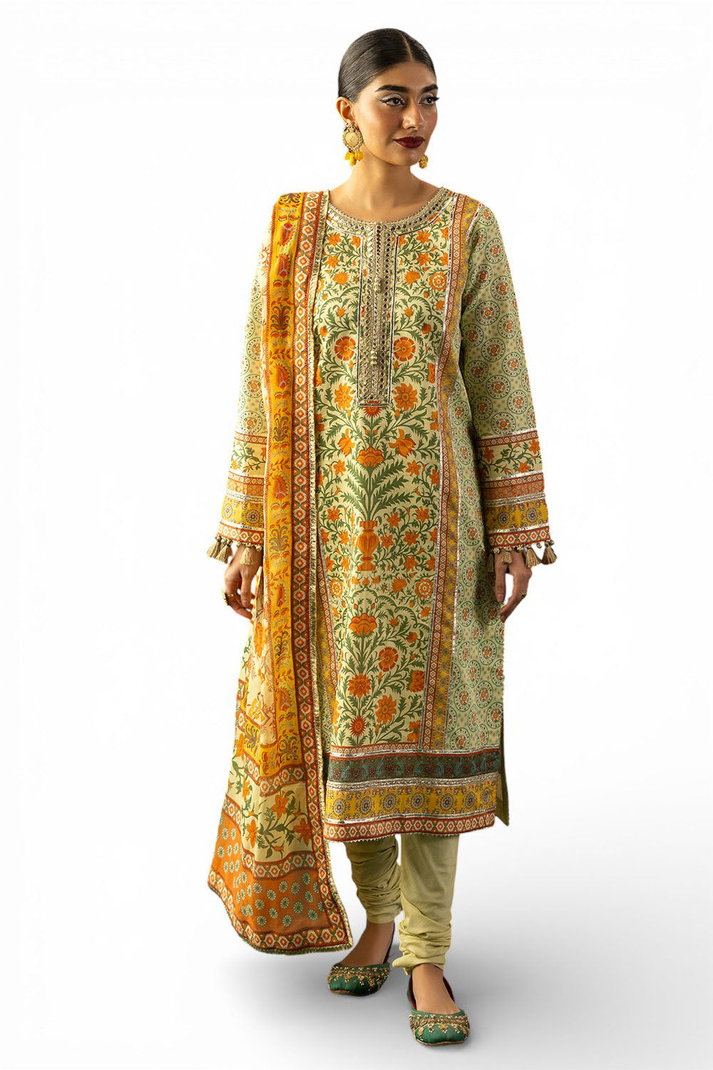 3 Piece Printed Lawn Suit with Dupatta