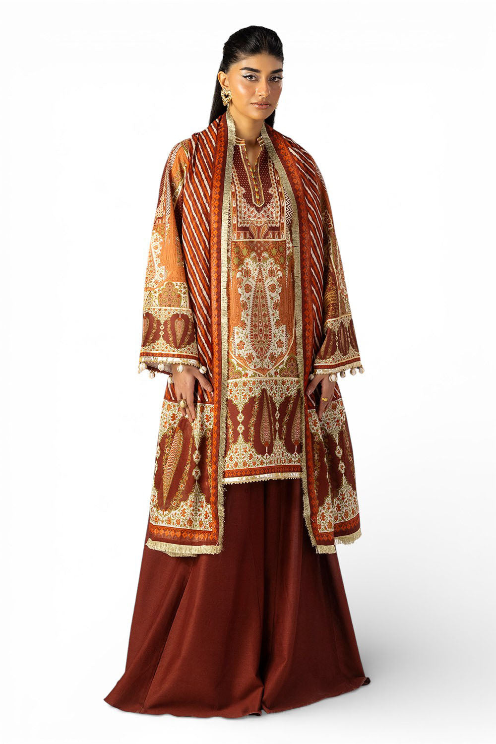 3 Piece Printed Lawn Suit With Dupatta