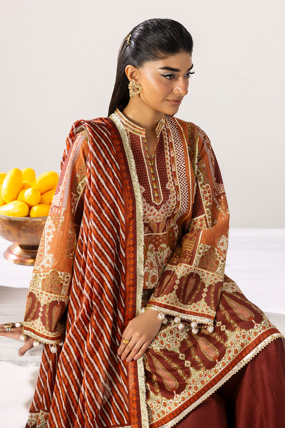 3 Piece Printed Lawn Suit With Dupatta