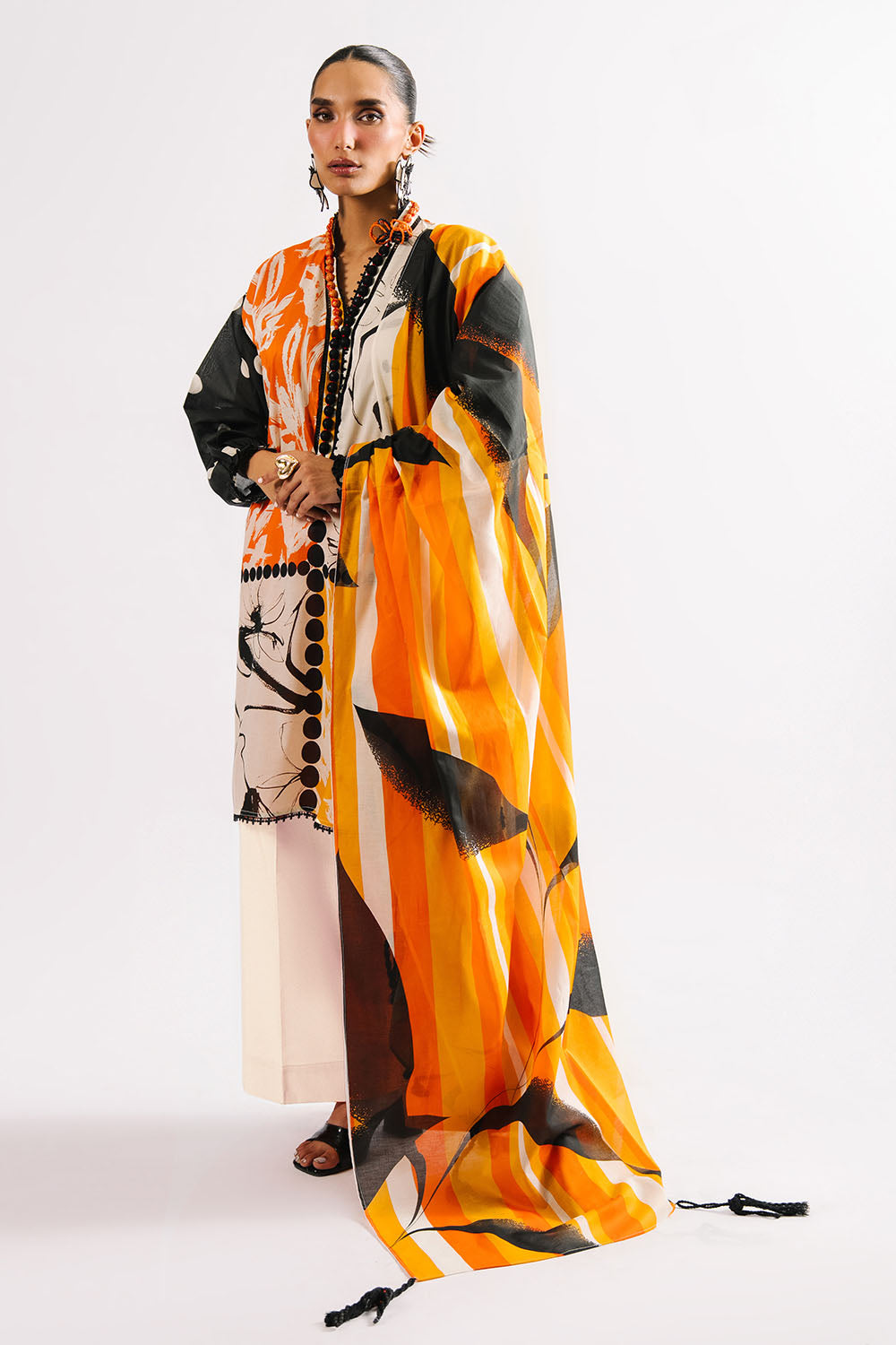 3 Piece Printed Lawn Suit with Dupatta
