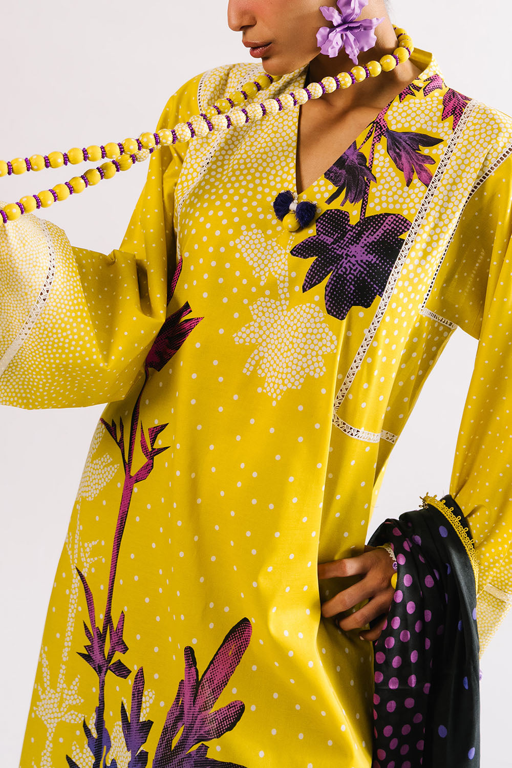 3 Piece Printed Lawn Suit With Dupatta