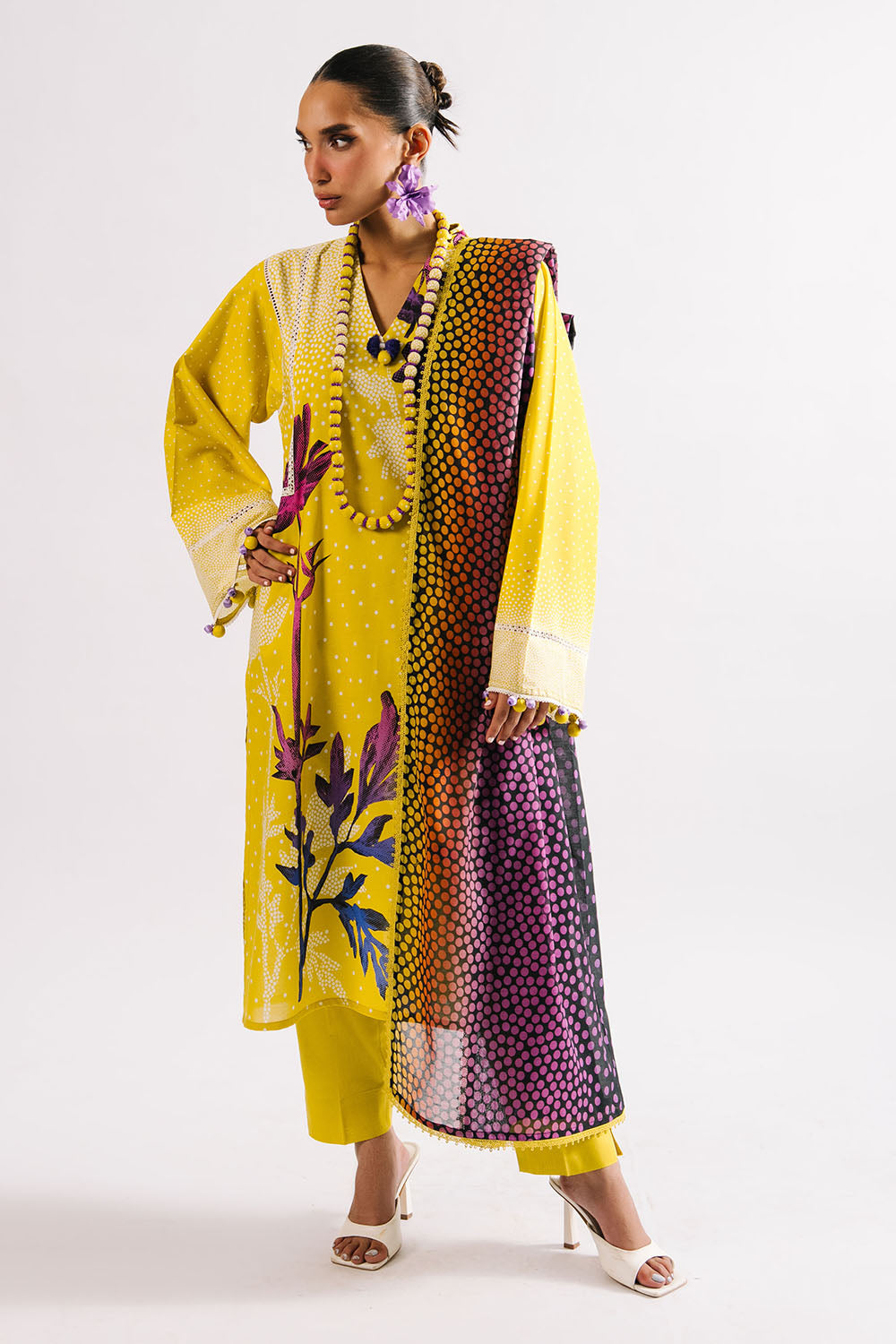 3 Piece Printed Lawn Suit With Dupatta