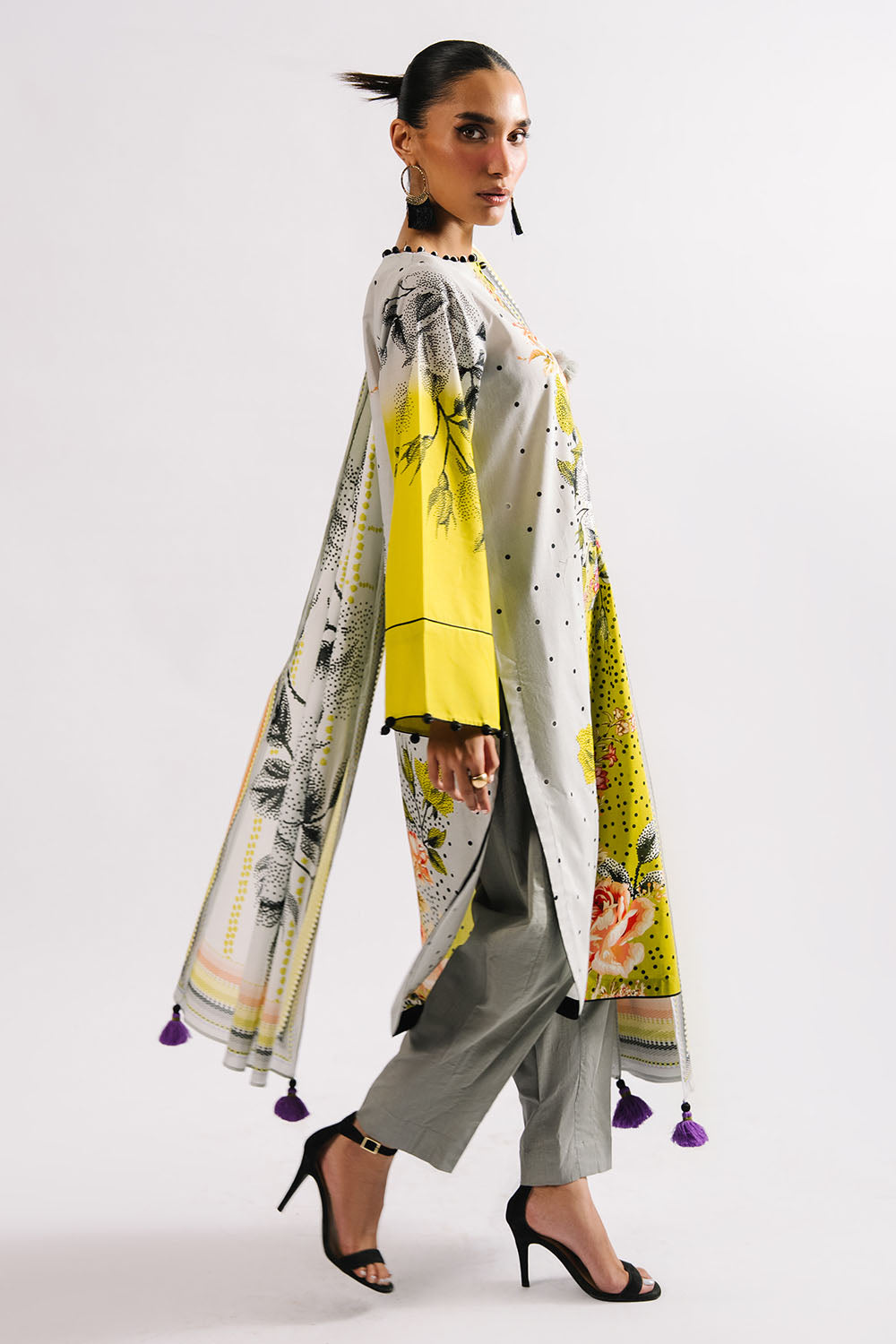 3 Piece Printed Lawn Suit With Dupatta