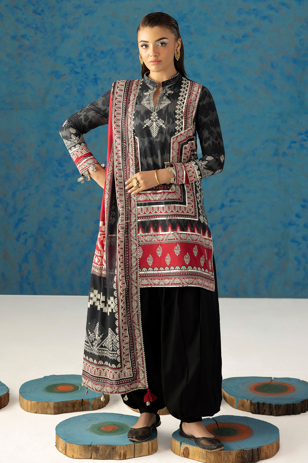 3 Piece Printed Lawn Suit with Dupatta