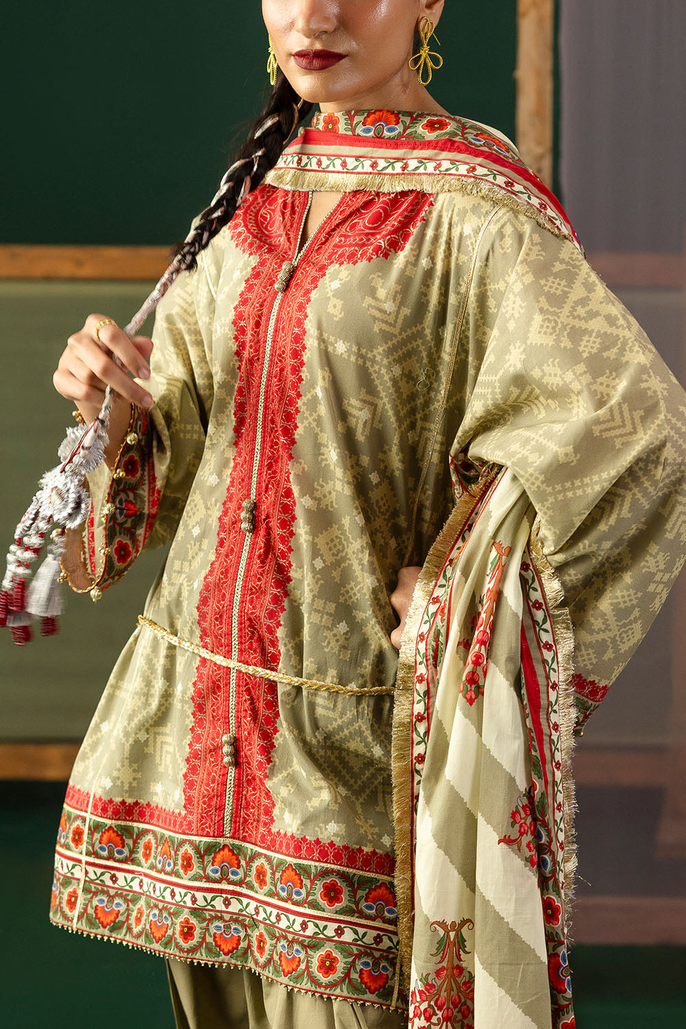 3 Piece Printed Lawn Suit With Dupatta