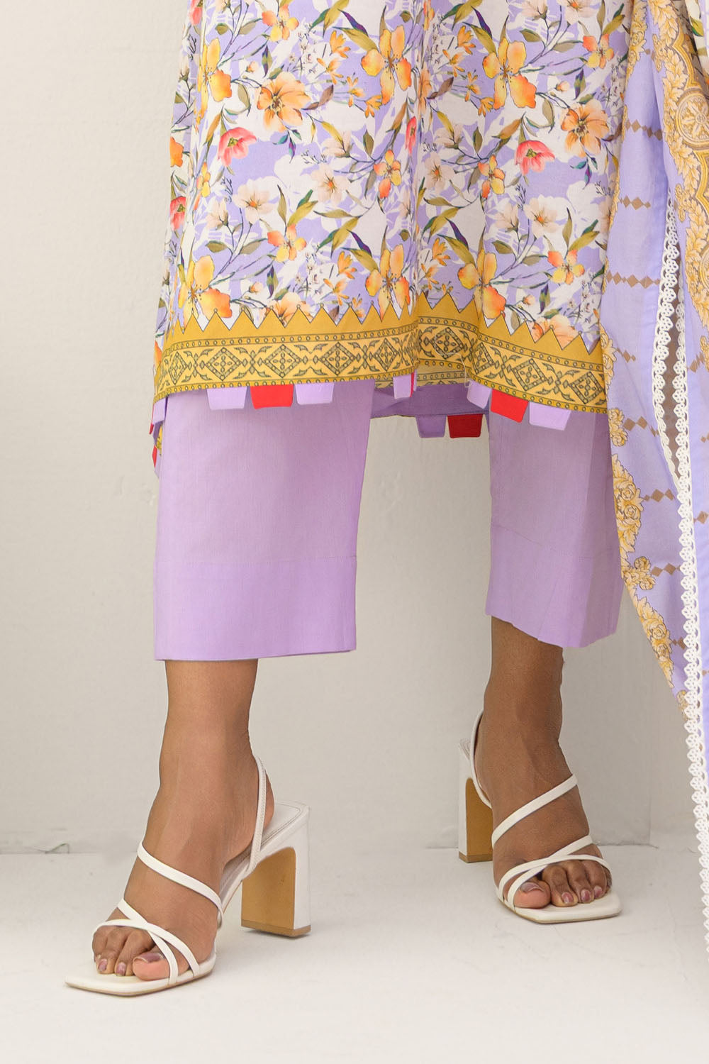 3 Piece Printed Lawn Suit And Dyed Trouser