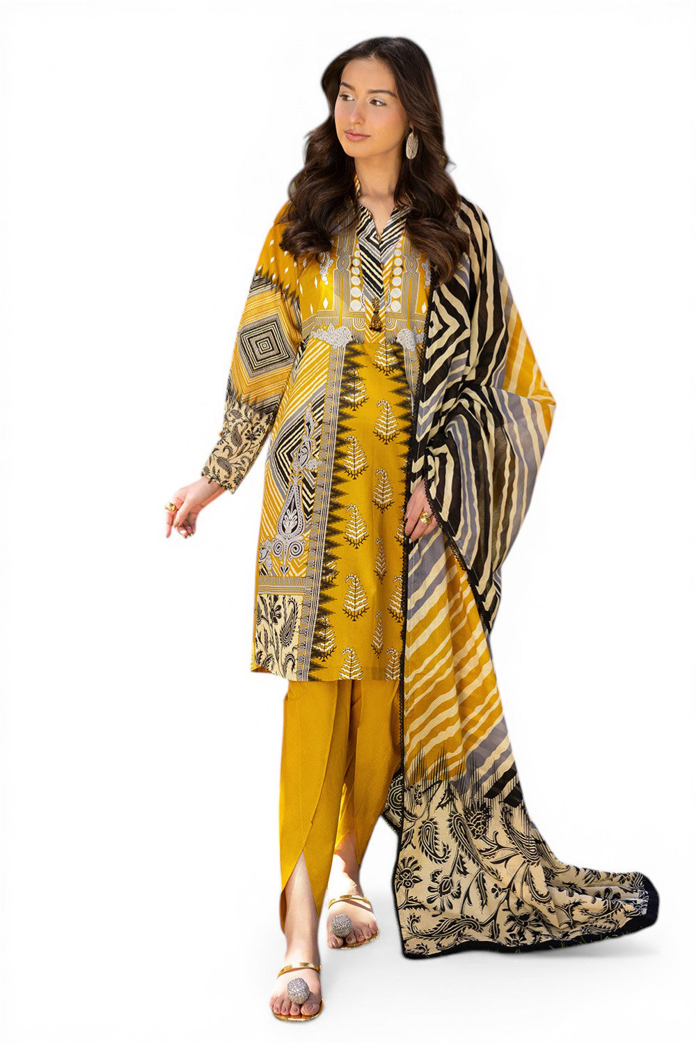 Gul Ahmed - 3 Piece Printed Lawn Suit